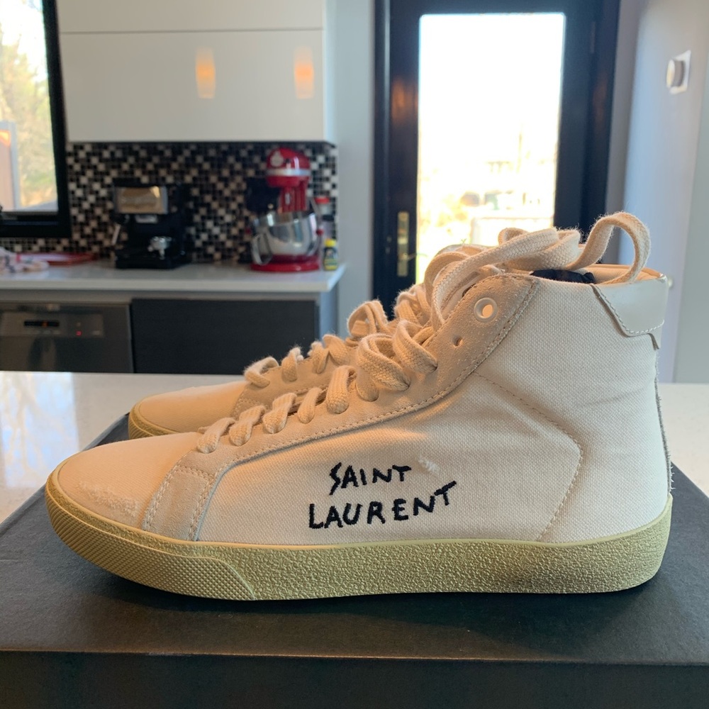 SAINT LAURENT COURT CLASSIC SL/06 HI TOP CANVAS 40